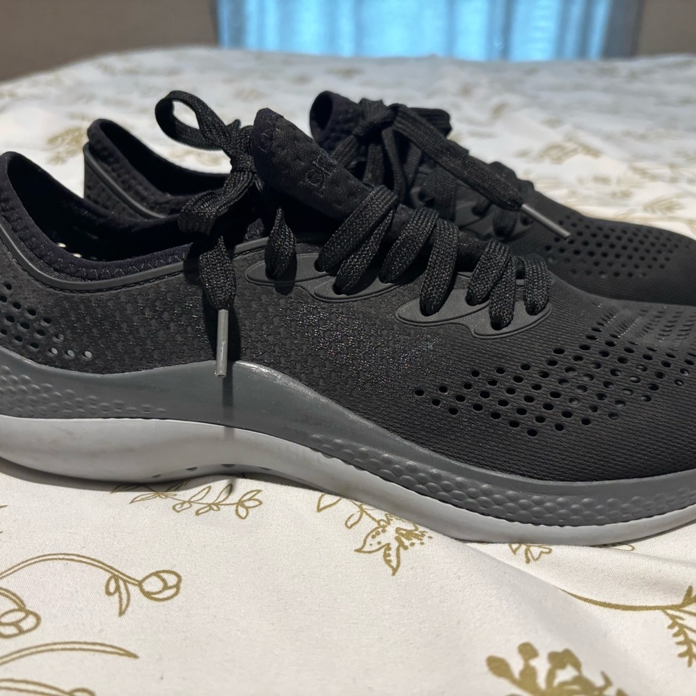 CROCS Black and Gray Athletic Shoes